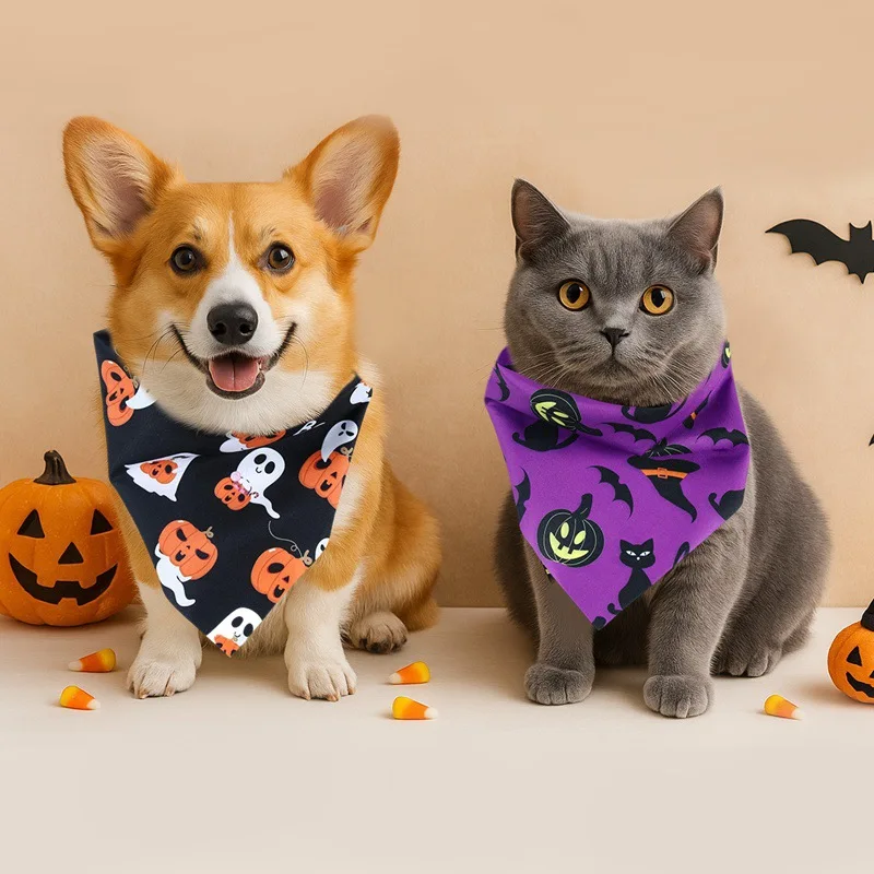 ⭐ Black Cat Boo Bandana – Halloween Pet Scarf (Adjustable) - Image 9