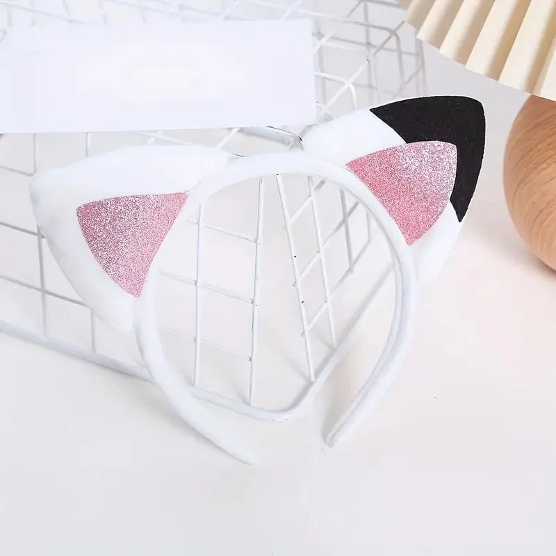 ⭐ Cute Baby Girls Cat Ears Glitter Headband – Kawaii Toddler Party Accessory - Image 7