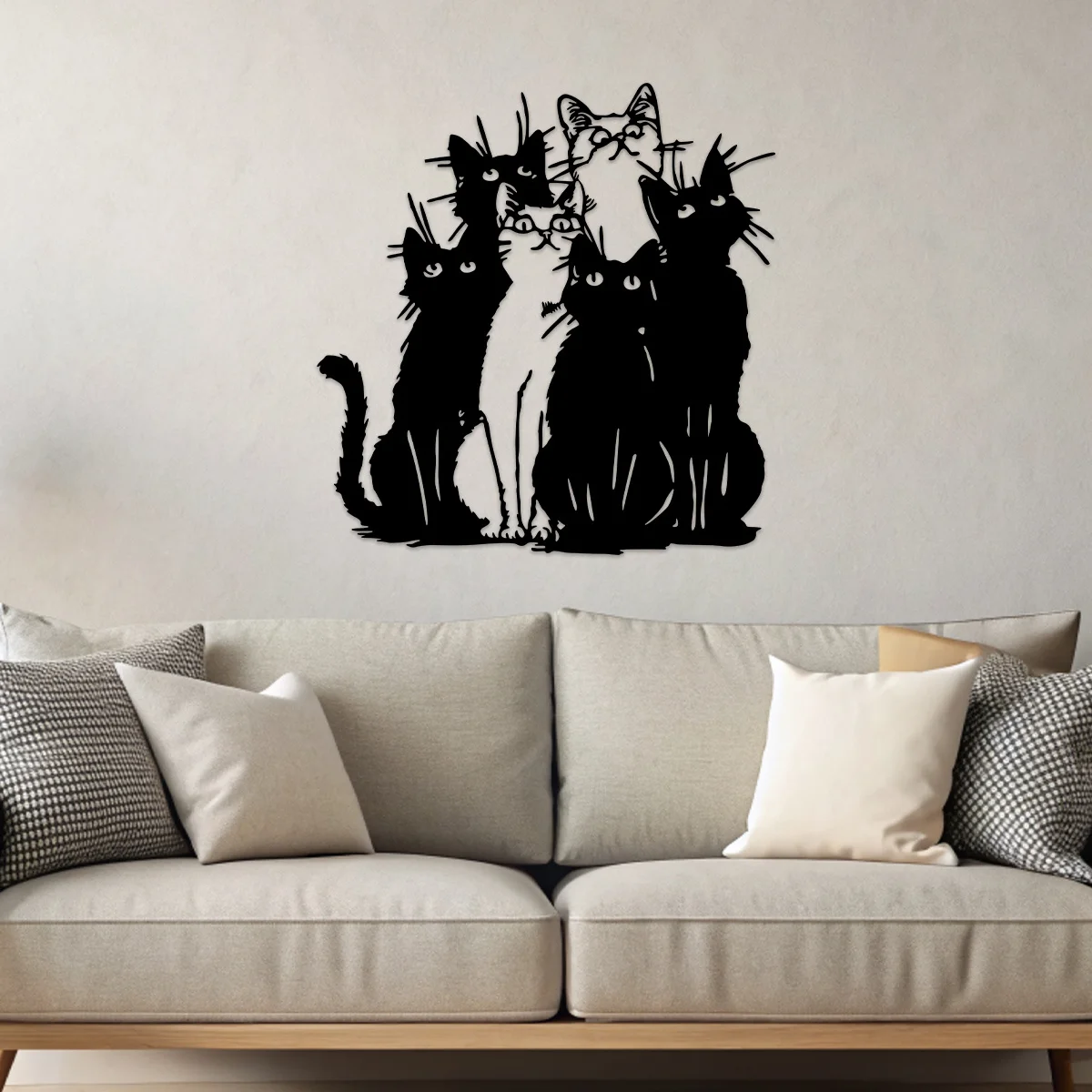 ⭐ Playful Black Cat Silhouette Metal Wall Piece – Holiday & Everyday Cat Lover Décor - Image 4