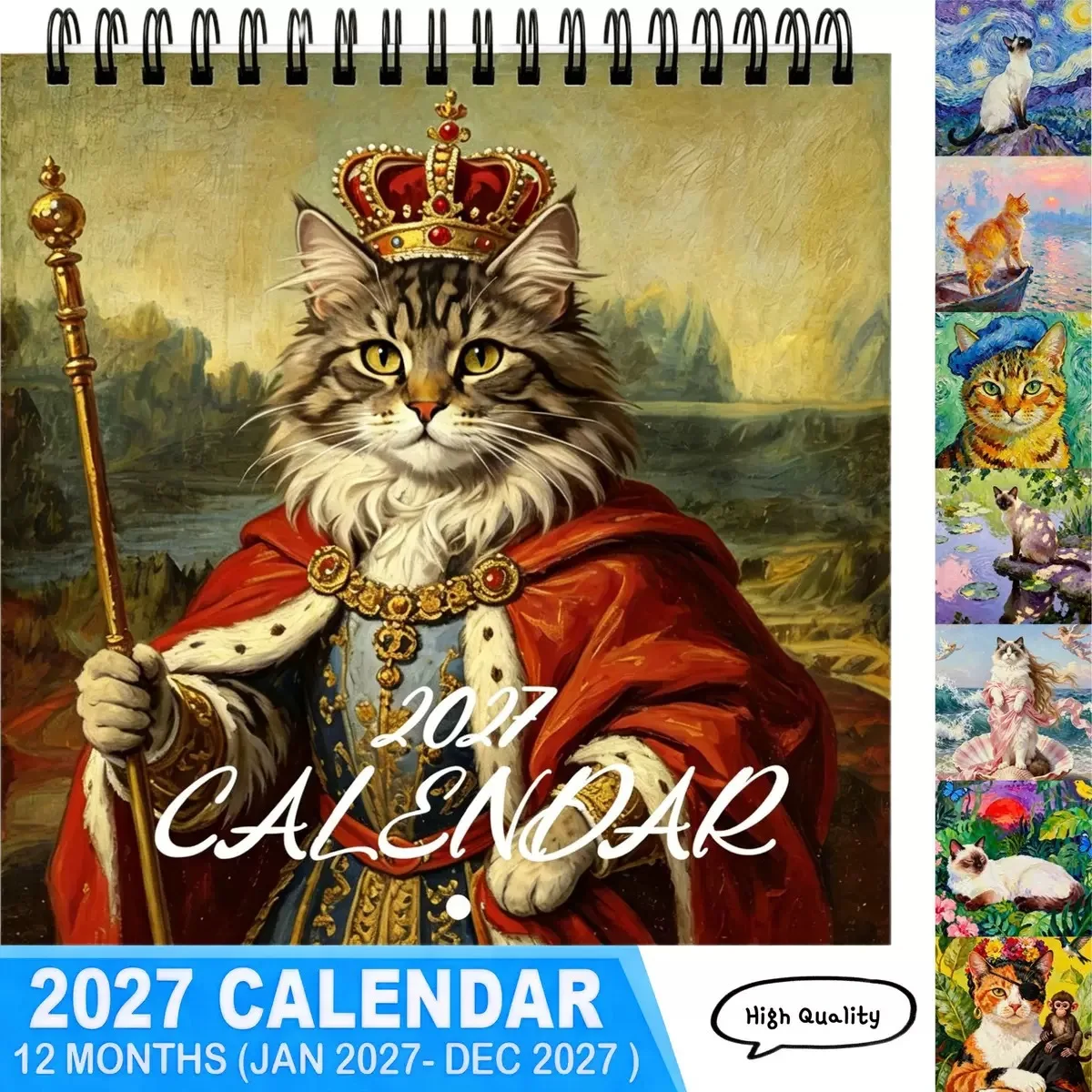 ⭐ 2027 Famous Painting Cat Wall Calendar – A Year of Artistic Feline Charm - Image 2