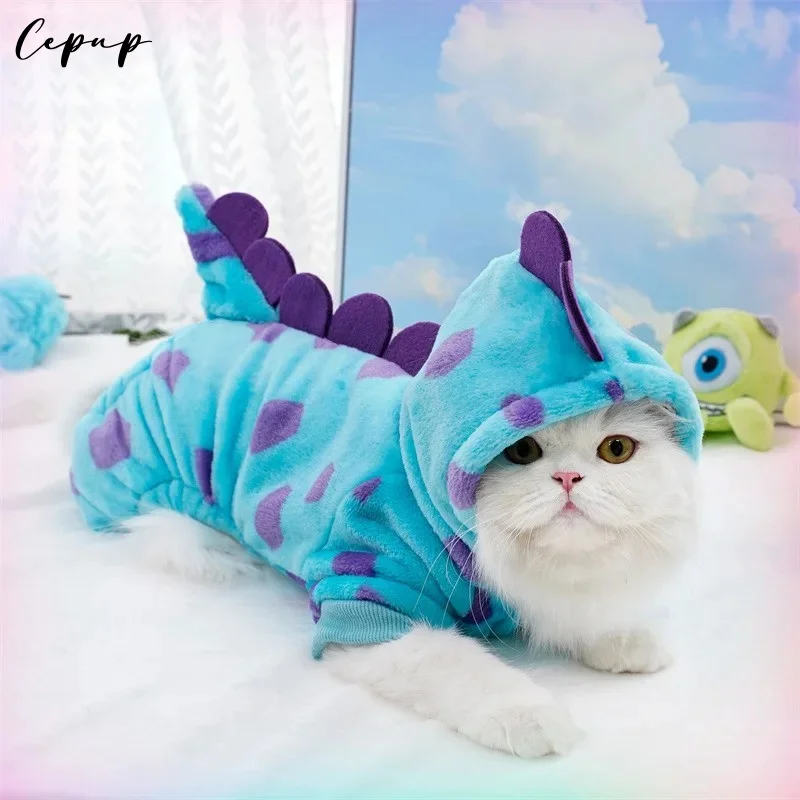 ⭐Dinosaur Plush Pet Costume – 4‑Leg Flannel Jumpsuit for Cats & Dogs - Image 4