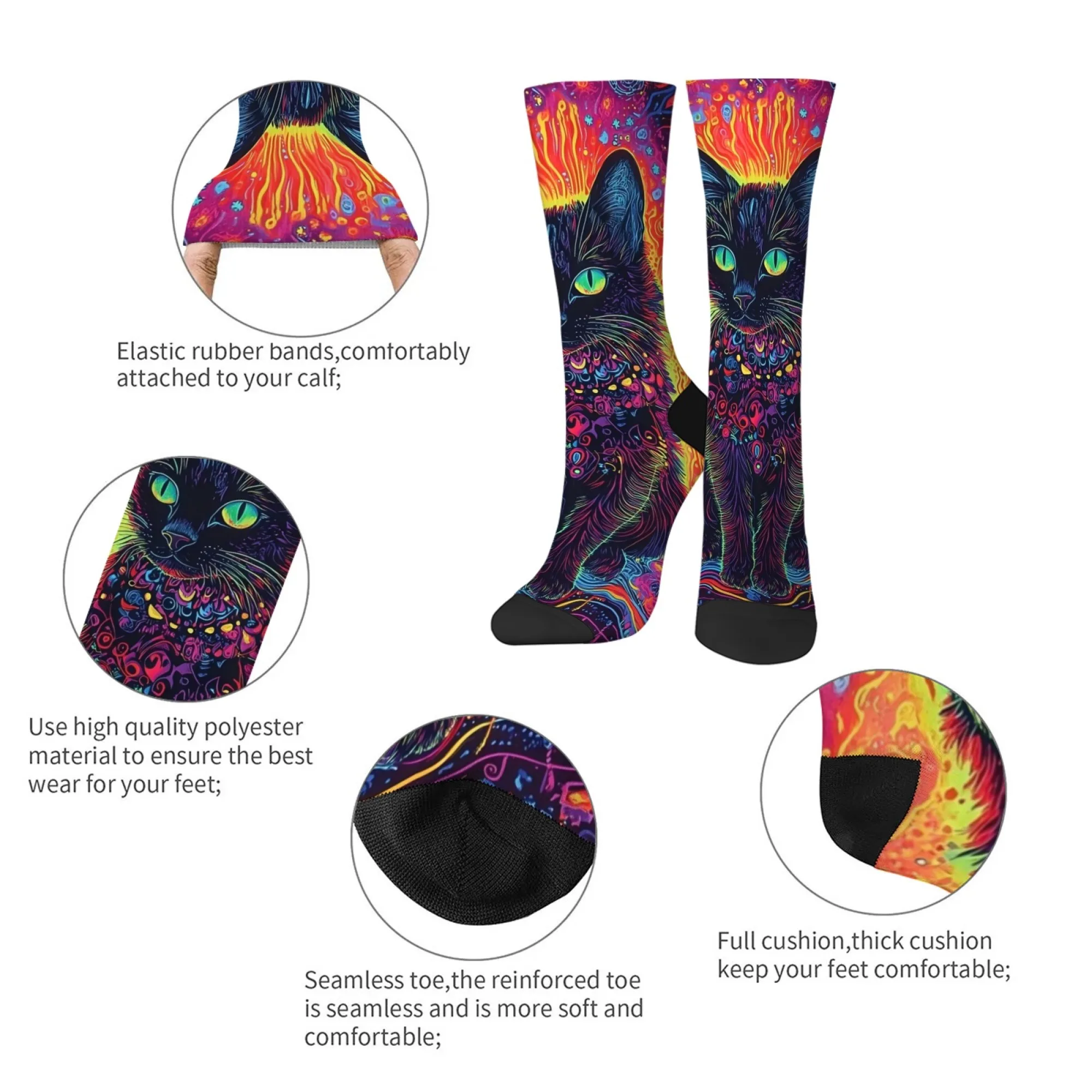 ⭐Fantasy Black Cat Harajuku Street Socks - Image 3