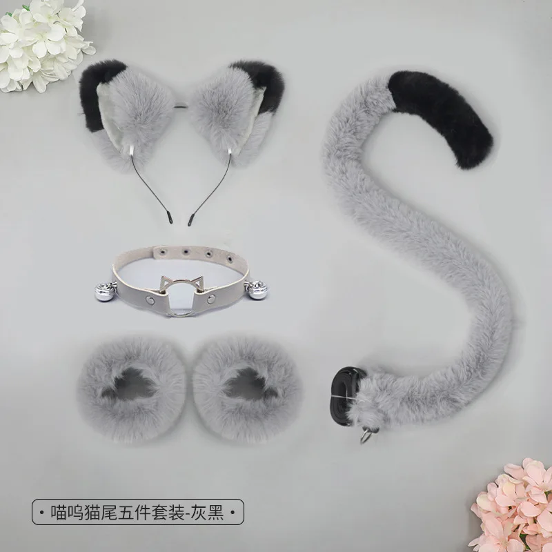 ⭐Cat Ear & Tail Cosplay Set with Plush Wristband and Bell Choker – Cute Lolita Dress‑Up Accessories - Image 13