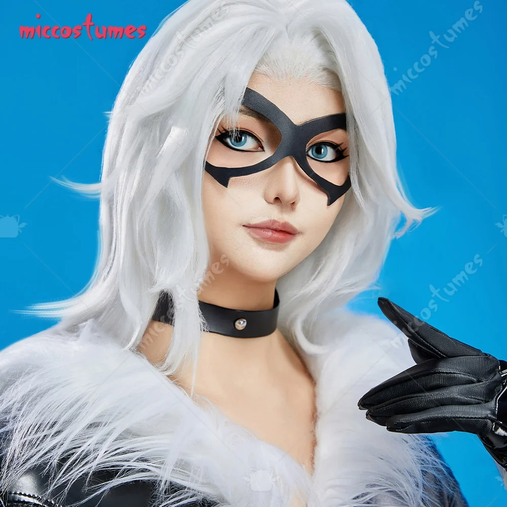 ⭐ Women’s Black Cat PU Bodysuit – Cosplay Costume with Eye Mask & Choker - Image 4
