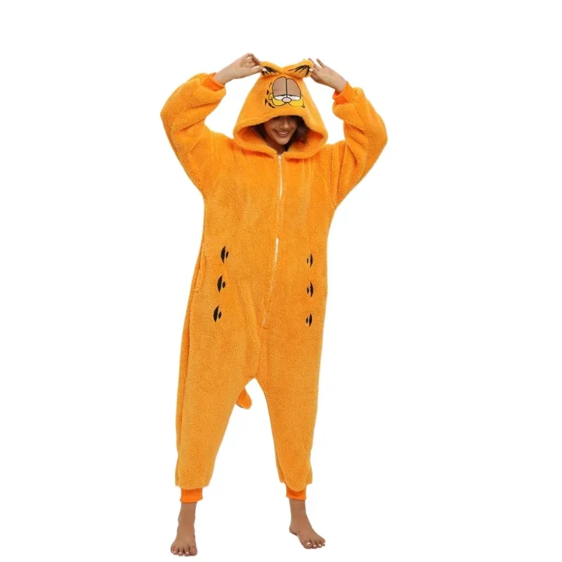 ⭐ Ginger Cat Cosplay Onesie – Unisex Animal Pajamas for Adults & Kids - Image 5