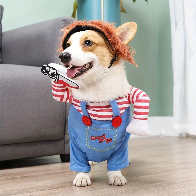 ⭐ Funny Bloody Doll Pet Transformation Costume - Image 5