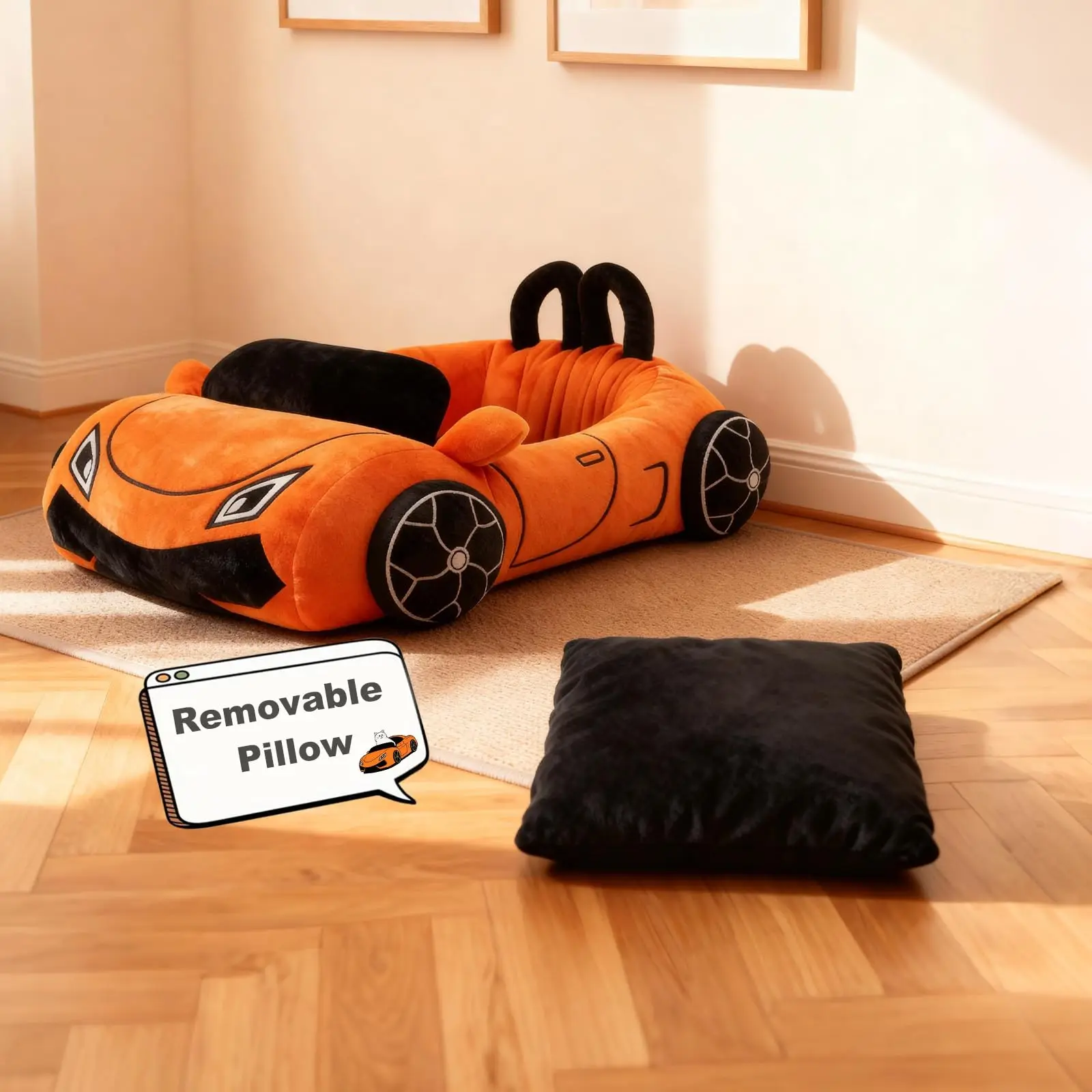 ⭐ Supercar Cat Bed – Plush Racing Comfort for Fast Felines - Image 5