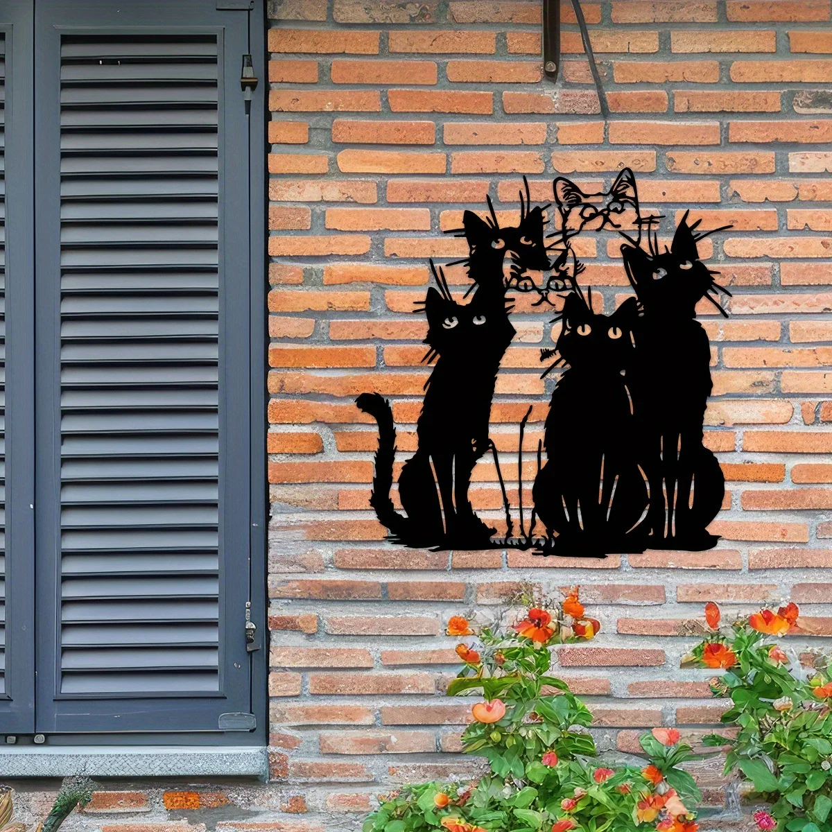 ⭐ Playful Black Cat Silhouette Metal Wall Piece – Holiday & Everyday Cat Lover Décor - Image 3
