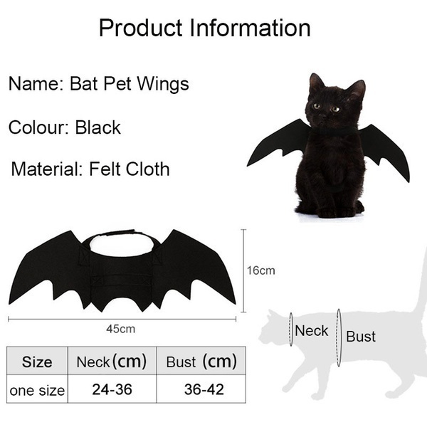 ⭐Black Bat Wings Halloween Harness – Cute Cosplay Costume for Cats & Small Dogs - Image 14