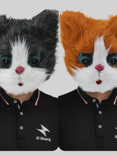 ⭐ Halloween Kawaii Cat Mask – Furry Cosplay Headwear for Parties & Stage Performance