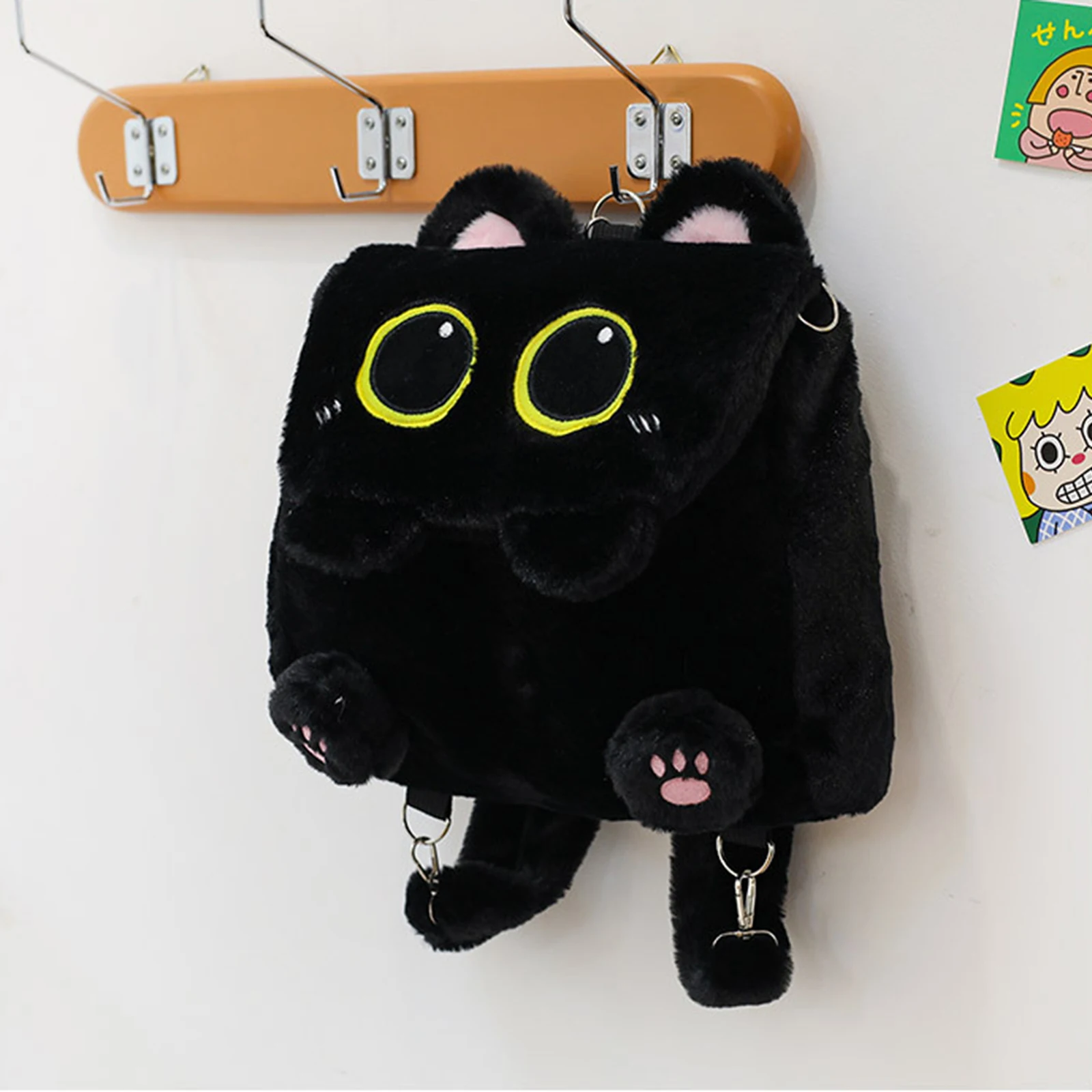 ⭐ Midnight Plush Cat Backpack – Large Capacity School & Travel Bag - Image 2