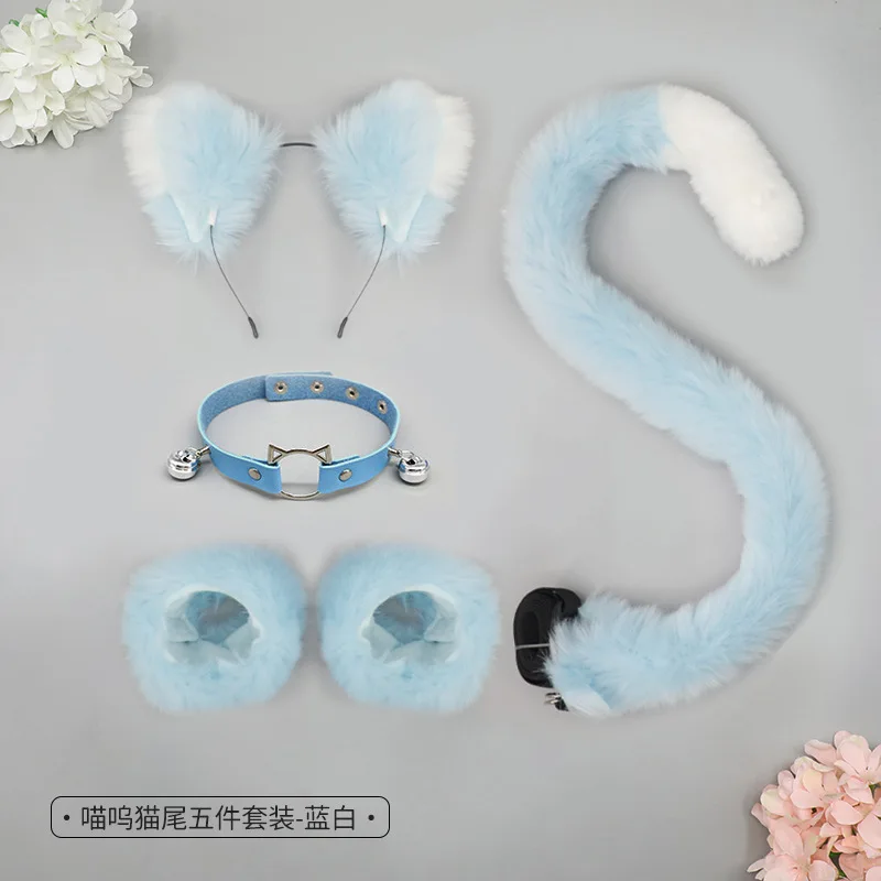 ⭐Cat Ear & Tail Cosplay Set with Plush Wristband and Bell Choker – Cute Lolita Dress‑Up Accessories - Image 17