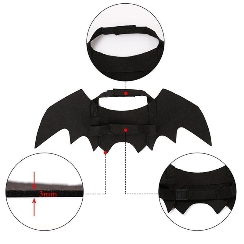 ⭐Black Bat Wings Halloween Harness – Cute Cosplay Costume for Cats & Small Dogs - Image 16