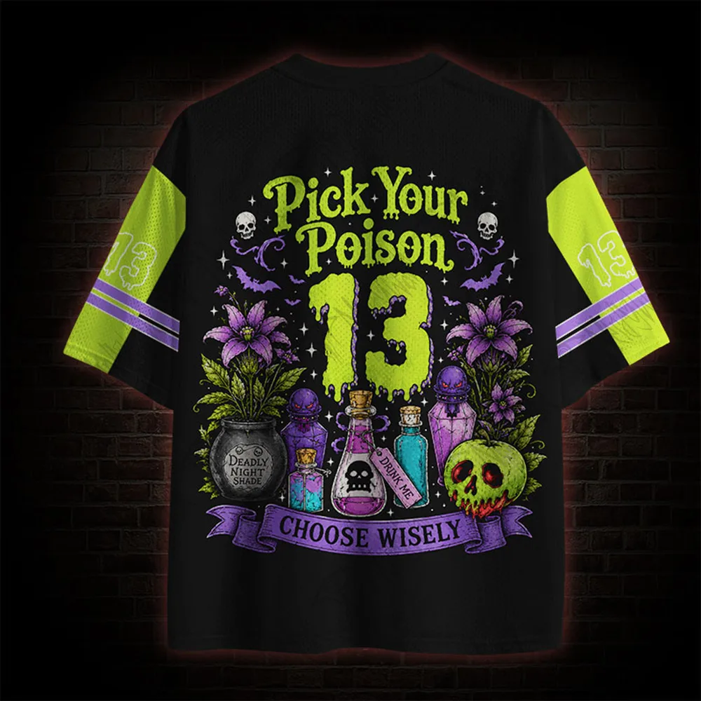 ⭐ Halloween Retro Gothic Cat Jersey – Vintage Pumpkin & Skull Graphic - Image 4