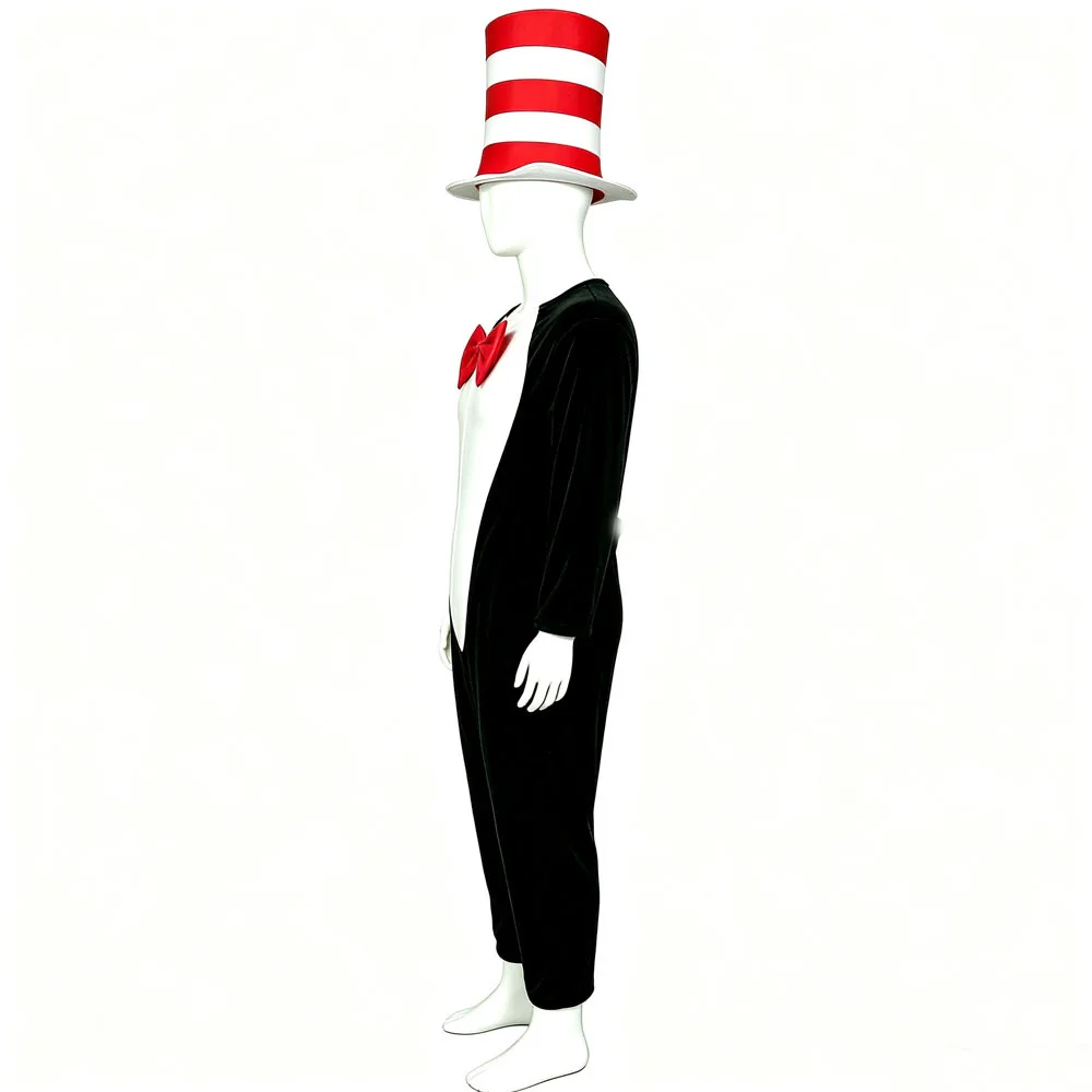 ⭐ Cat in the Hat Adult Jumpsuit – Classic Storybook Cosplay Costume - Image 5