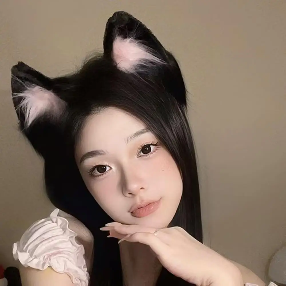 ⭐Christmas Cat Ears Faux Fur Headband – Festive Cosplay Accessory for Men & Women - Image 14