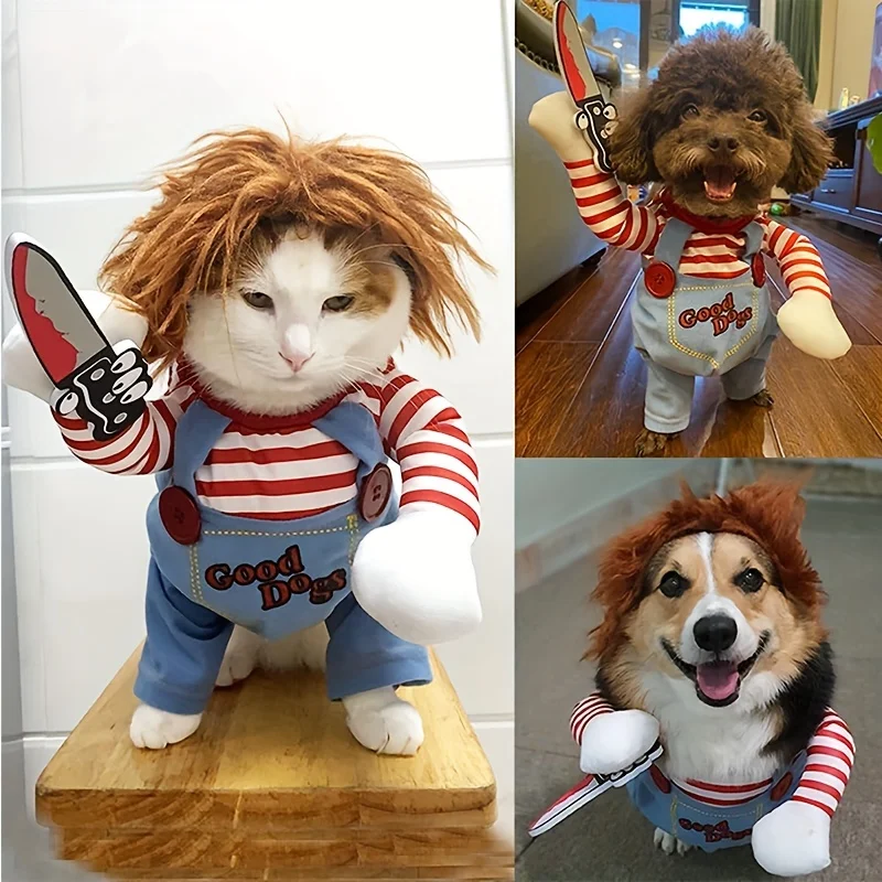⭐ Funny Bloody Doll Pet Transformation Costume - Image 6