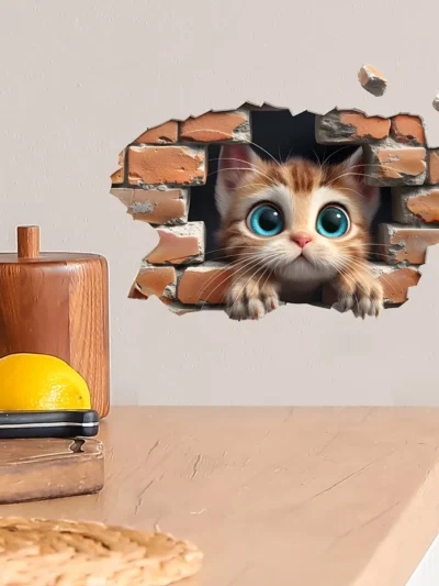 ⭐ Lively Little Cat Wall Sticker – Easy Self‑Adhesive Home Accent