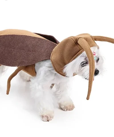 ⭐Kawaii Cockroach Pet Costume – Funny Halloween Outfit for Cats & Dogs