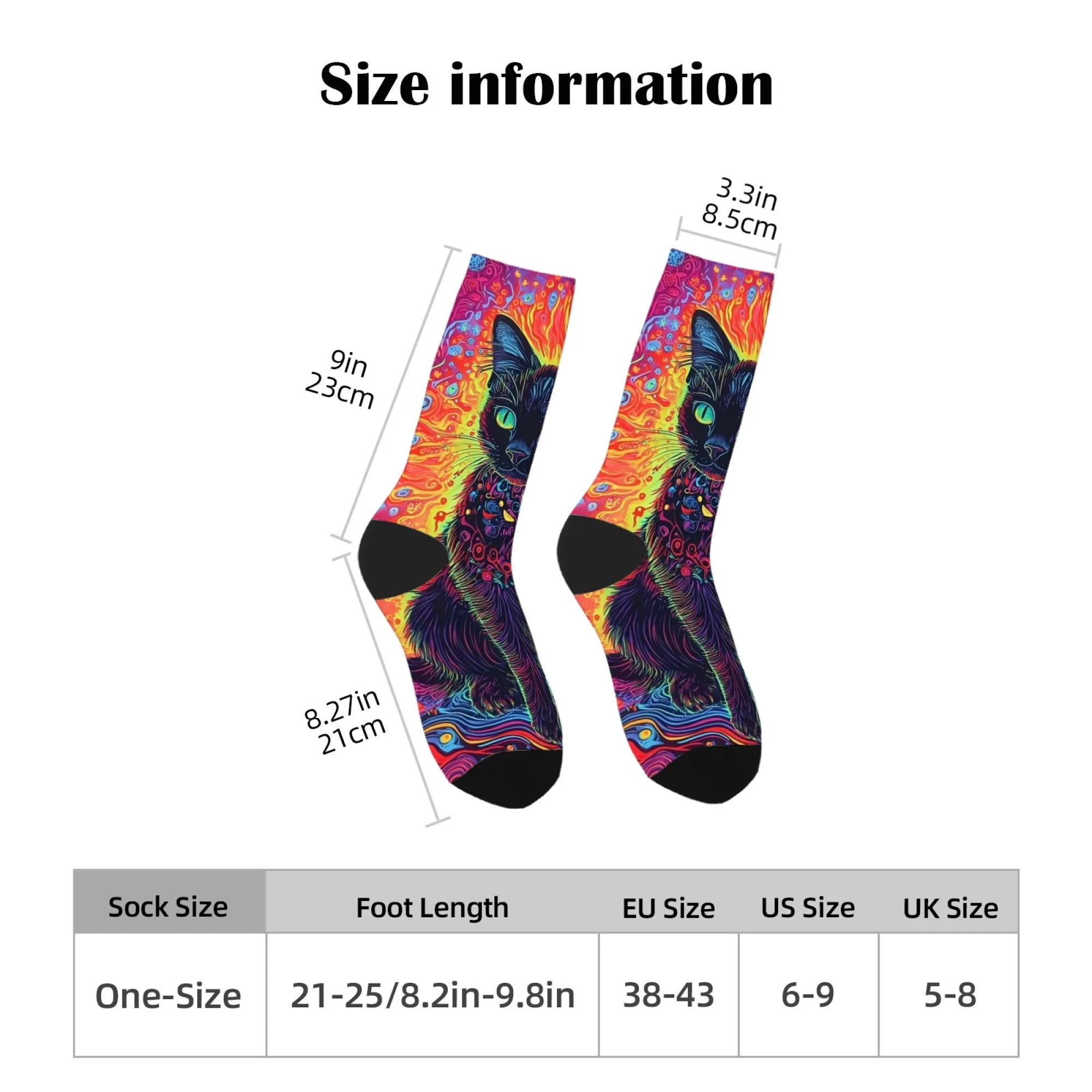 ⭐Fantasy Black Cat Harajuku Street Socks - Image 7