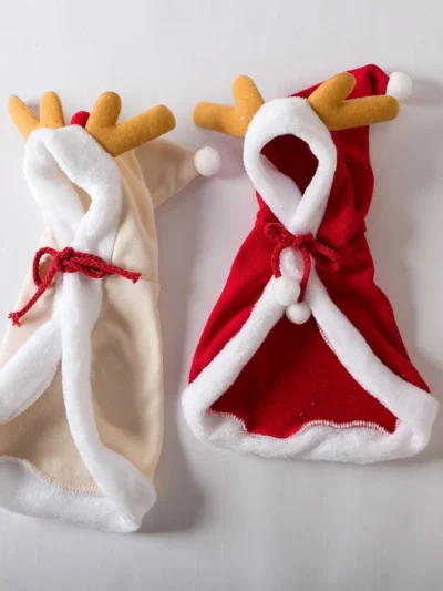 ⭐Christmas Hooded Pet Cape – Cute Festive Cloak for Cats & Dogs