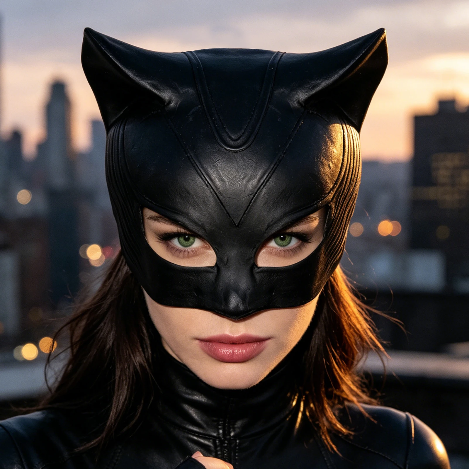 ⭐Realistic Latex Cat Mask – Soft Half‑Face Cosplay for Masquerade & Carnival