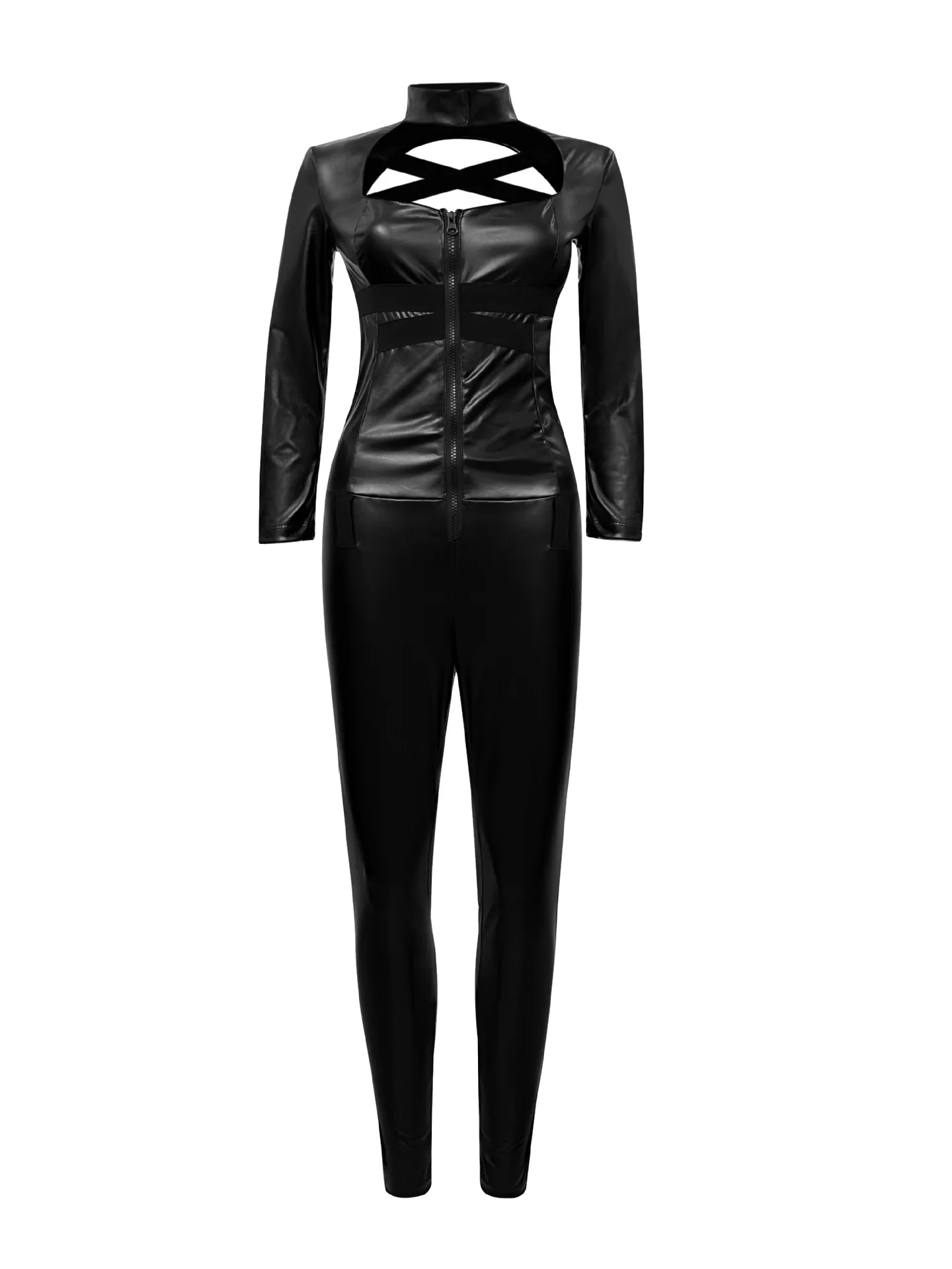 ⭐ Black Cat Superhero Cosplay Set – Backless Tenue Ecolière & Masked Halloween Style - Image 18