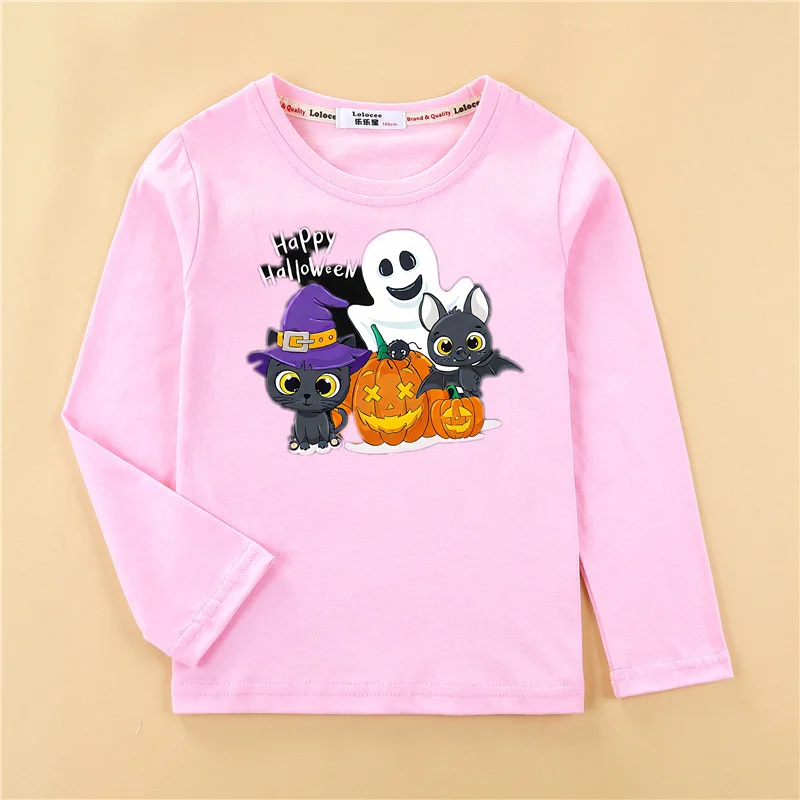 ⭐ Halloween Pumpkin Kids Long Sleeve – Cartoon Autumn Tee (3–14T) - Image 8