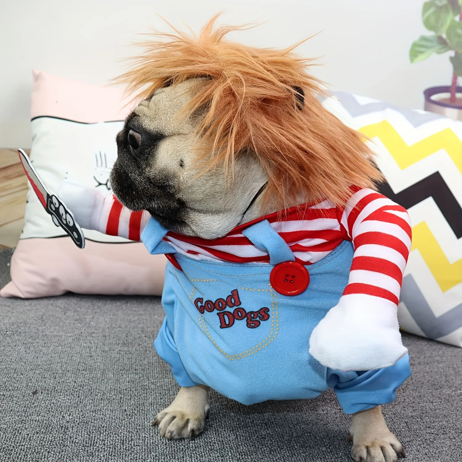 ⭐ Funny Bloody Doll Pet Transformation Costume - Image 3