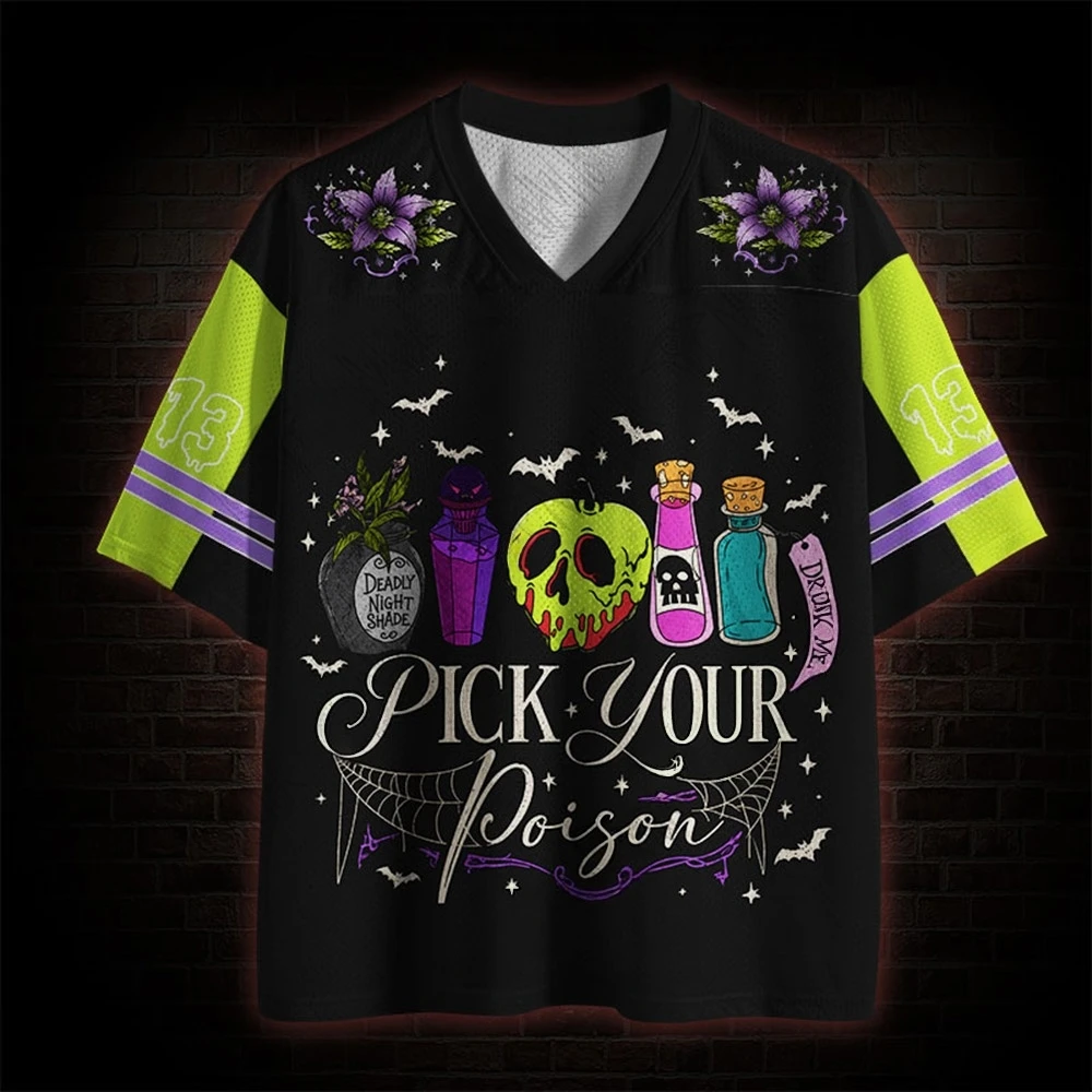⭐ Halloween Retro Gothic Cat Jersey – Vintage Pumpkin & Skull Graphic - Image 3