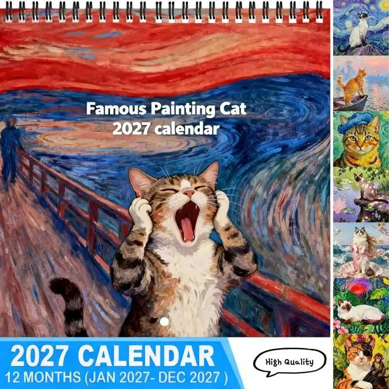 ⭐ 2027 Famous Painting Cat Wall Calendar – A Year of Artistic Feline Charm - Image 6
