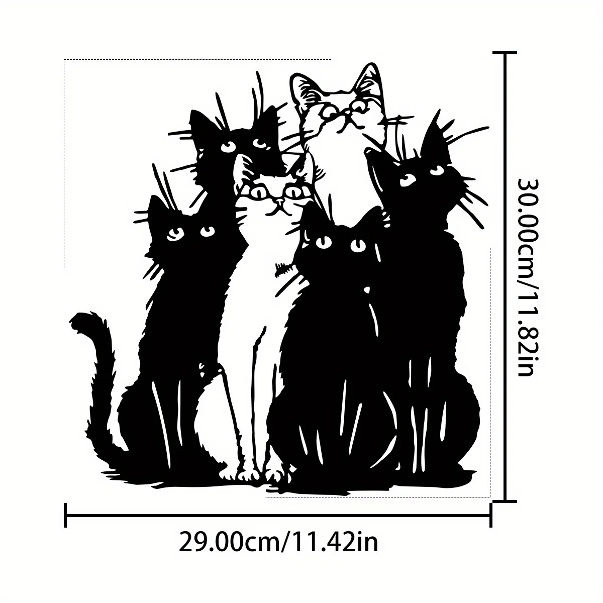 ⭐ Playful Black Cat Silhouette Metal Wall Piece – Holiday & Everyday Cat Lover Décor - Image 7