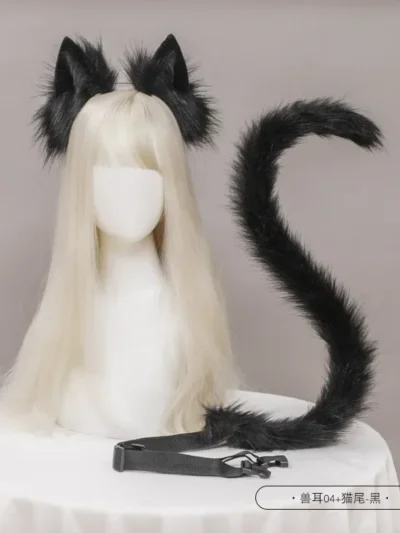 ⭐Handmade Cat Ears & Tail Cosplay Set – Cute Kawaii Accessories for Cat Lovers