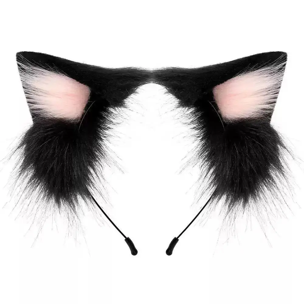 ⭐Christmas Cat Ears Faux Fur Headband – Festive Cosplay Accessory for Men & Women - Image 4