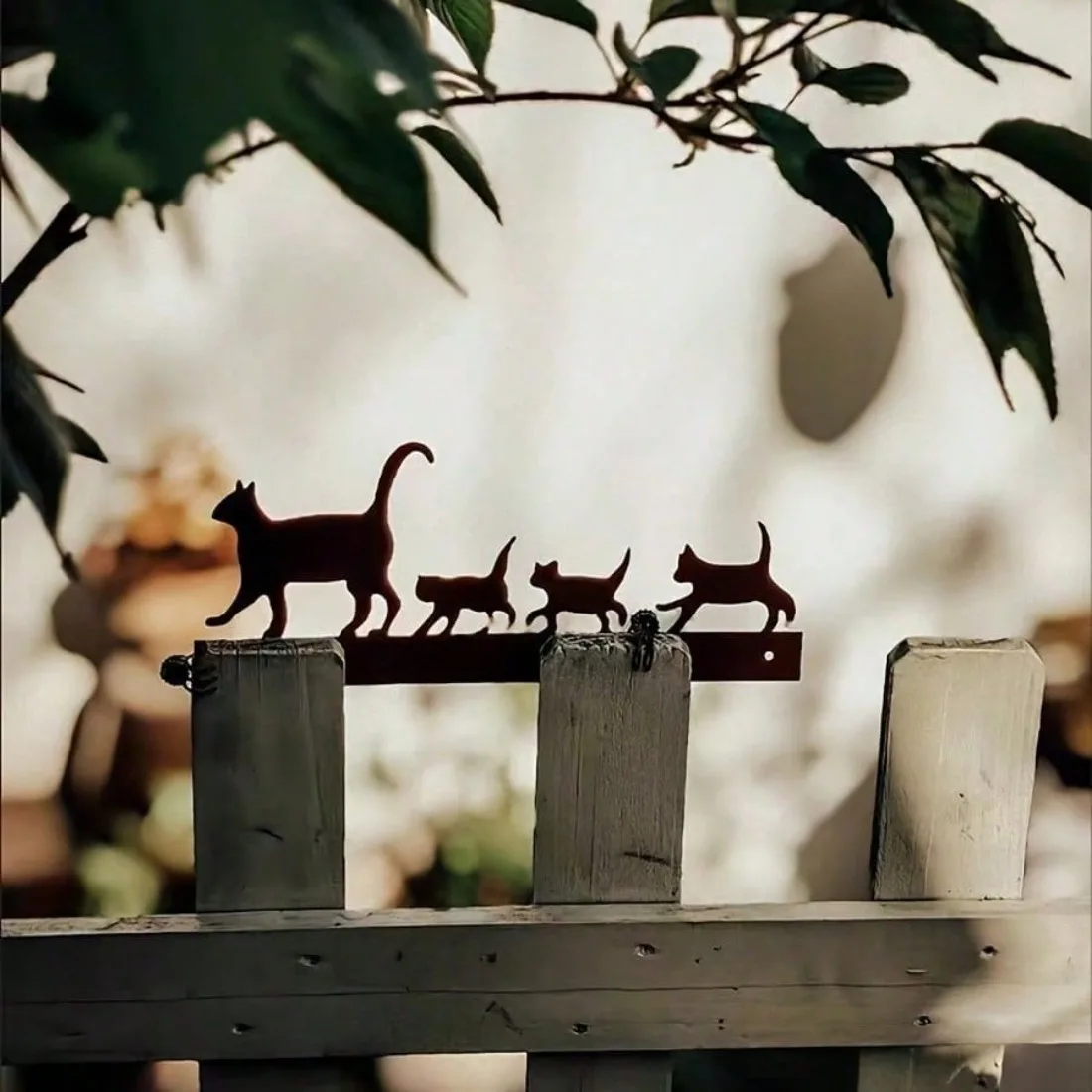 ⭐ Chic Cat Family Garden Statue – Mother Cat & Kittens Outdoor Metal Sculpture - Image 9