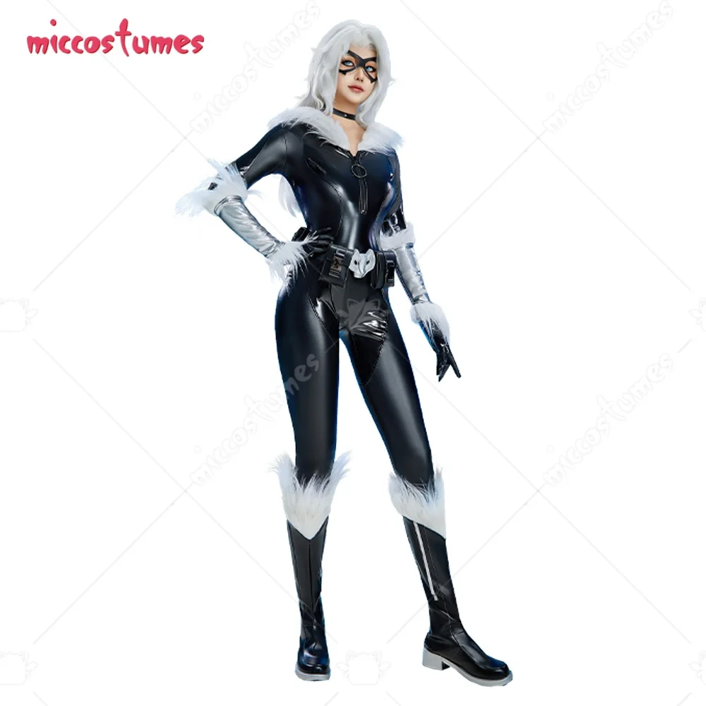 ⭐ Women’s Black Cat PU Bodysuit – Cosplay Costume with Eye Mask & Choker - Image 7