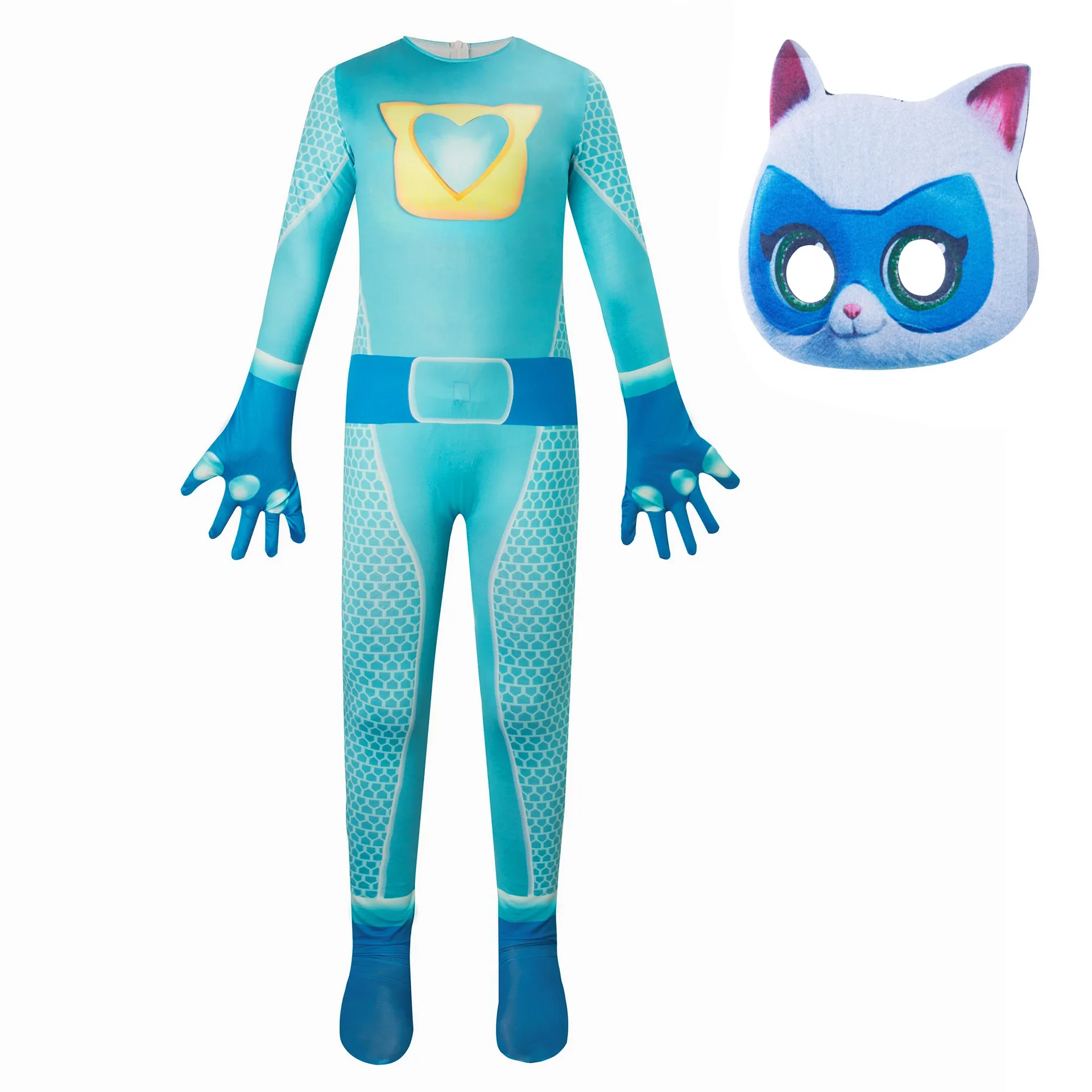 ⭐ SuperKitties Hero Jumpsuit – Tight‑Fit Cat Cosplay Stage Performance Costume - Image 10