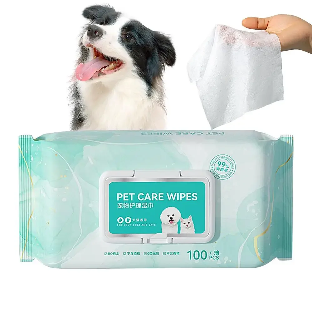 ⭐ 100‑Sheet Pure Water Pet Wipes – Deodorizing, Tear‑Stain & Moisturizing Care - Image 7