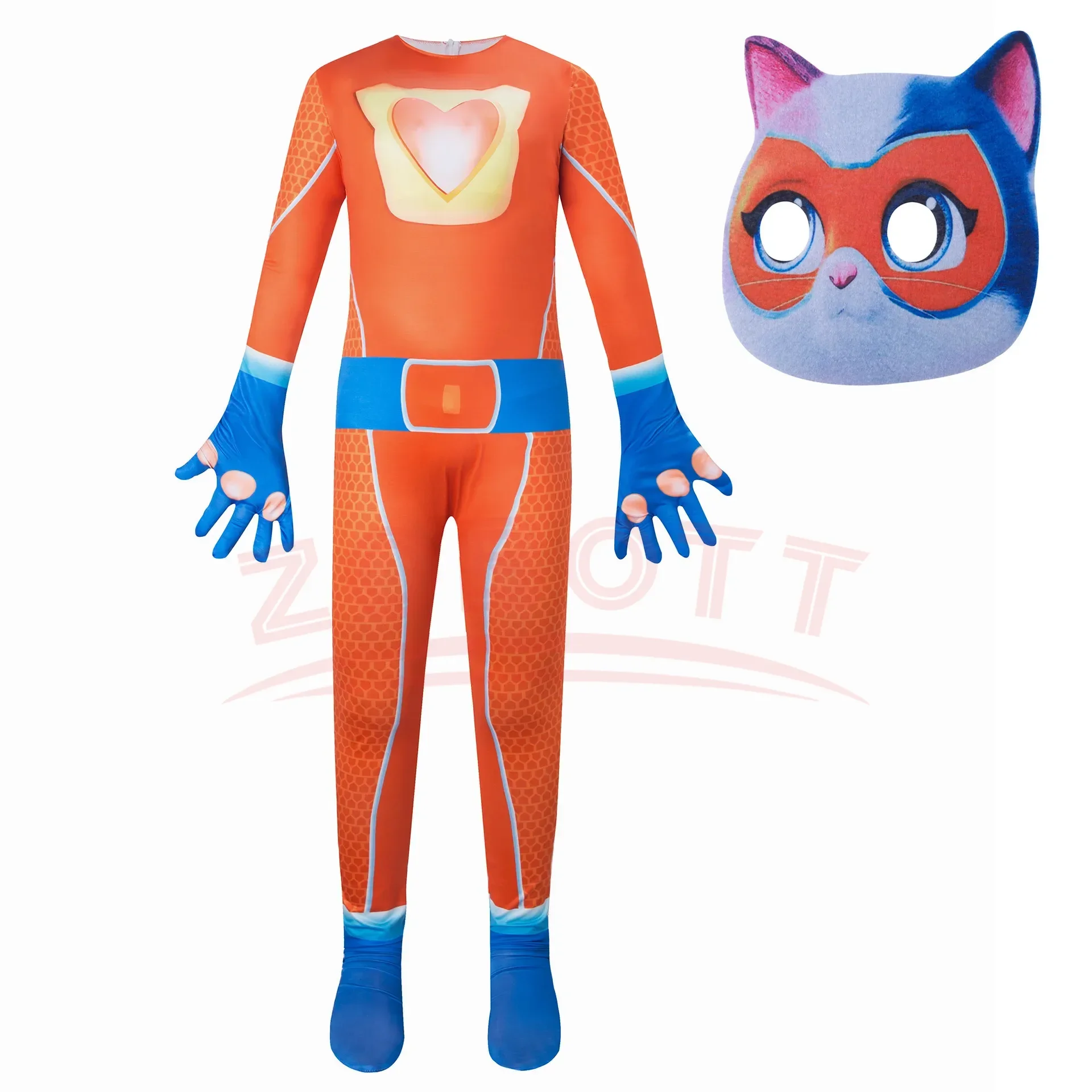 ⭐ SuperKitties Hero Jumpsuit – Tight‑Fit Cat Cosplay Stage Performance Costume - Image 5