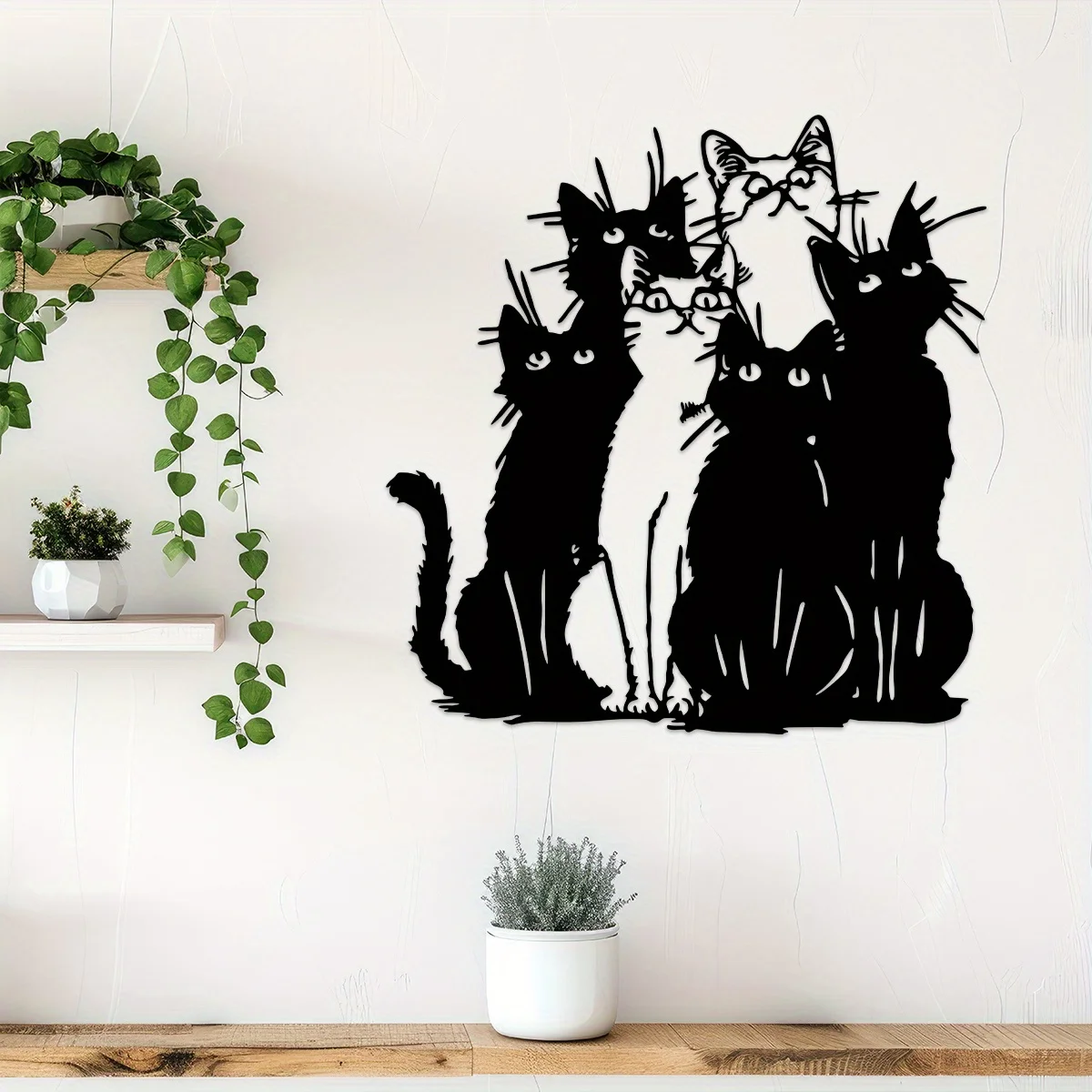 ⭐ Playful Black Cat Silhouette Metal Wall Piece – Holiday & Everyday Cat Lover Décor - Image 5