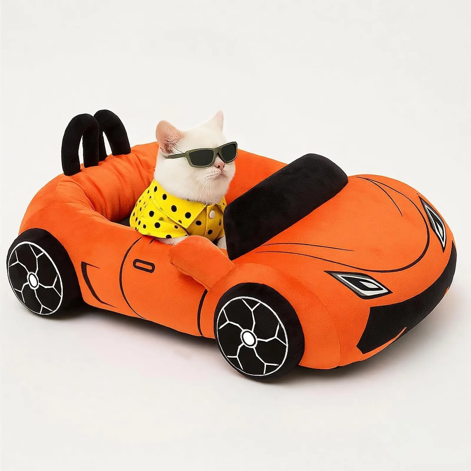 ⭐ Supercar Cat Bed – Plush Racing Comfort for Fast Felines - Image 2