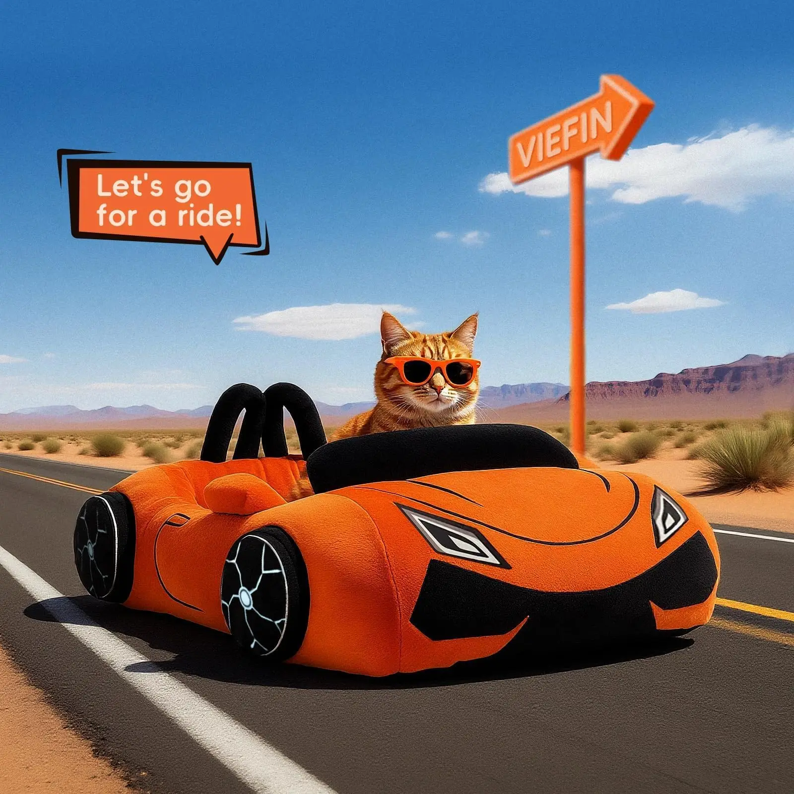 ⭐ Supercar Cat Bed – Plush Racing Comfort for Fast Felines - Image 4