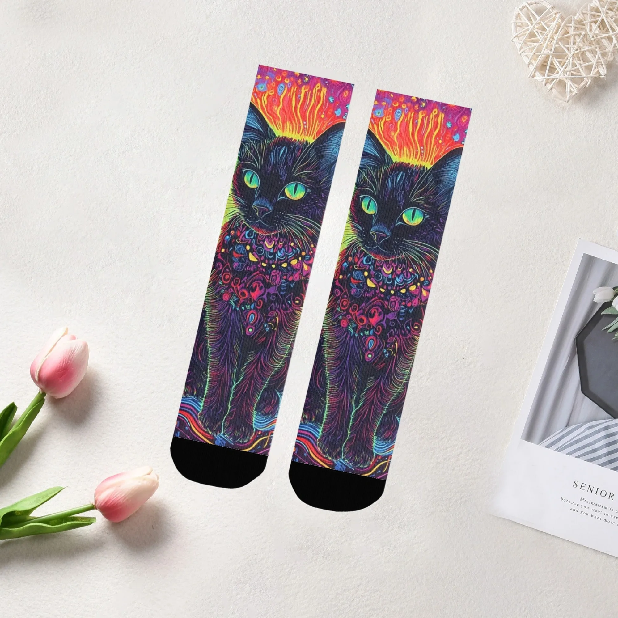 ⭐Fantasy Black Cat Harajuku Street Socks - Image 10