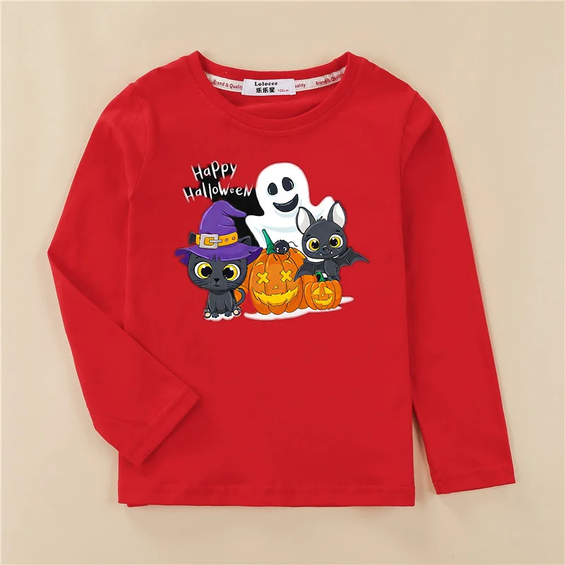 ⭐ Halloween Pumpkin Kids Long Sleeve – Cartoon Autumn Tee (3–14T) - Image 7