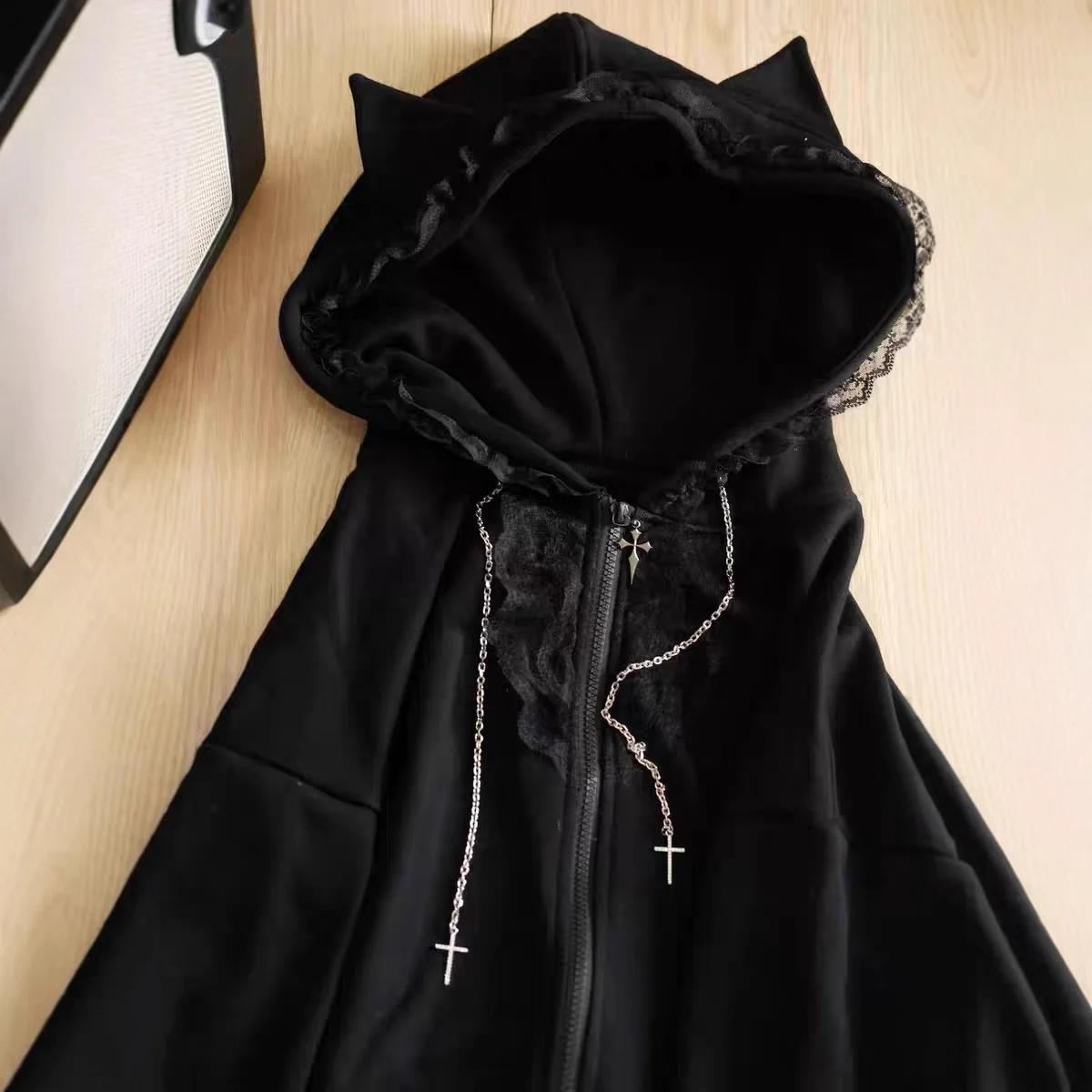⭐ Kawaii Cat Ears Bandage Hoodie – Aesthetic Streetwear - Image 2