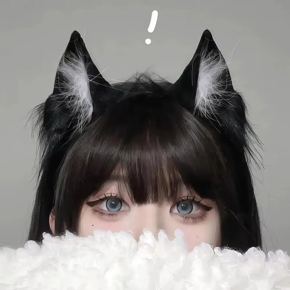 ⭐Christmas Cat Ears Faux Fur Headband – Festive Cosplay Accessory for Men & Women - Image 3