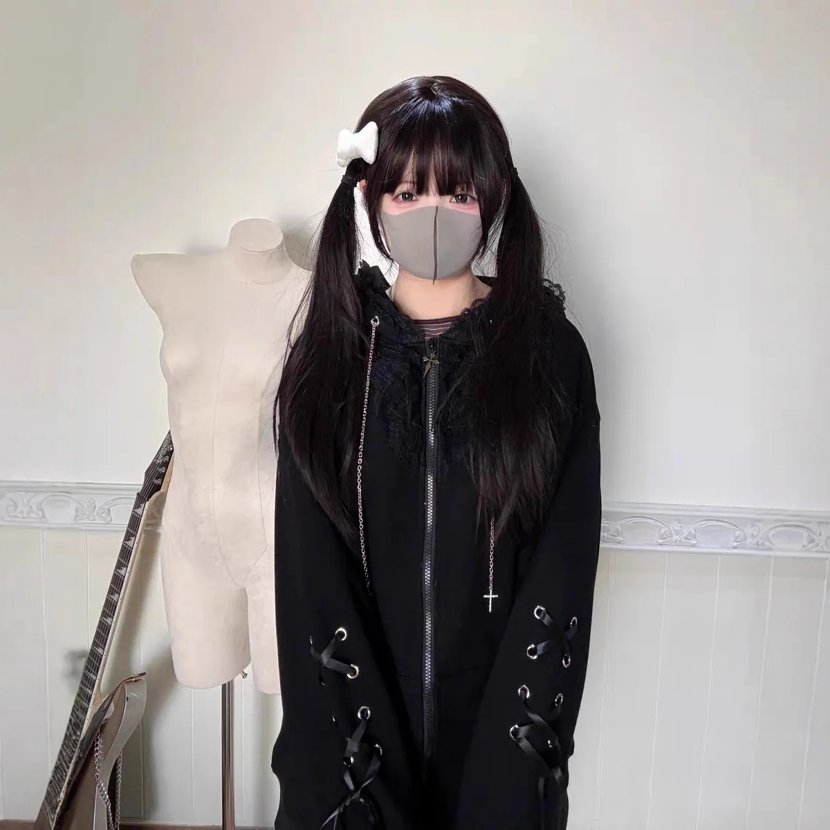 ⭐ Kawaii Cat Ears Bandage Hoodie – Aesthetic Streetwear - Image 4