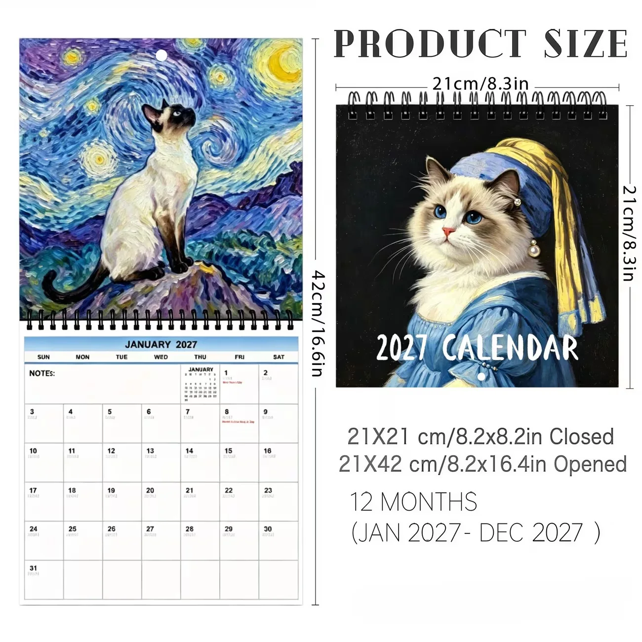 ⭐ 2027 Famous Painting Cat Wall Calendar – A Year of Artistic Feline Charm - Image 14