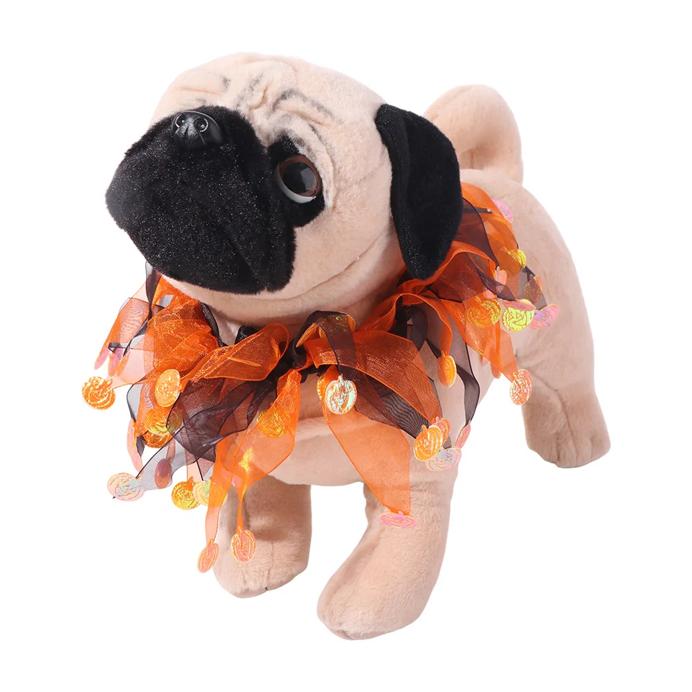 ⭐Kawaii Pumpkin Halloween Cat Costume – Adjustable Collar, Hat & Mesh Scarf Set - Image 8