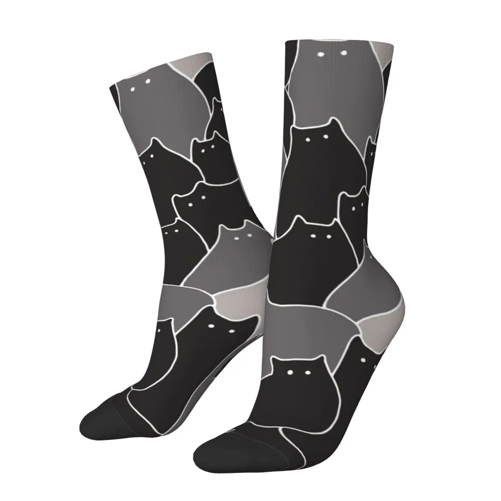 ⭐ Fun Black Cat Stockings — Lots of Cats Gothic Socks - Image 10